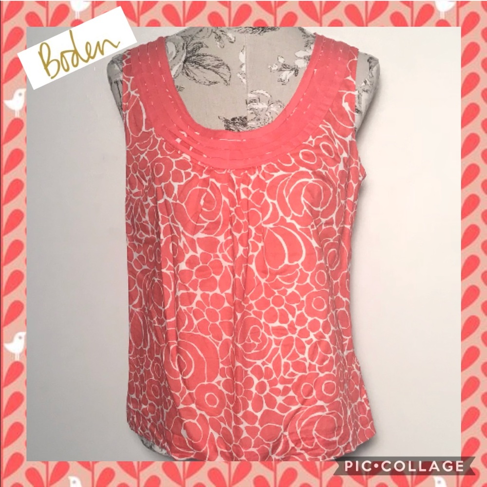 ~Boden Flattering Fun Floral🌸 Scoop Tank Top~